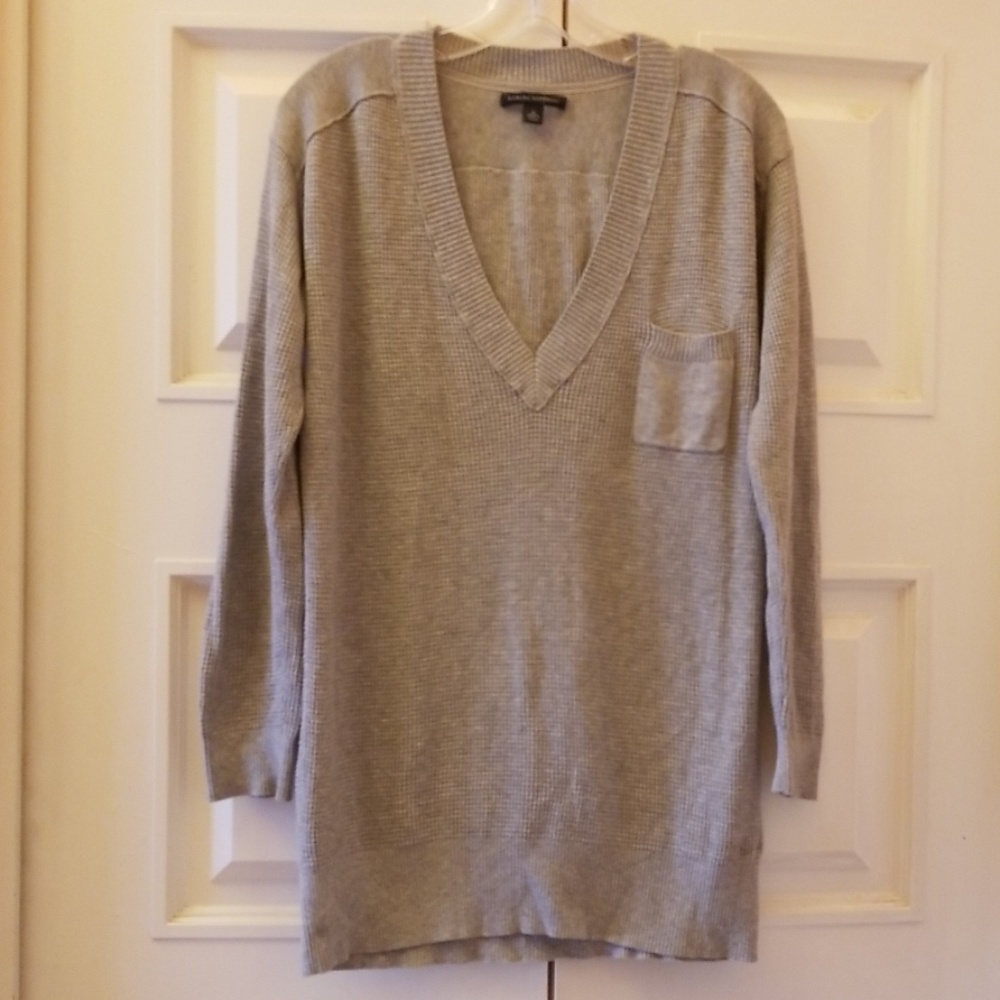 Banana Republic Thermal Top Gray Tunic Sz M